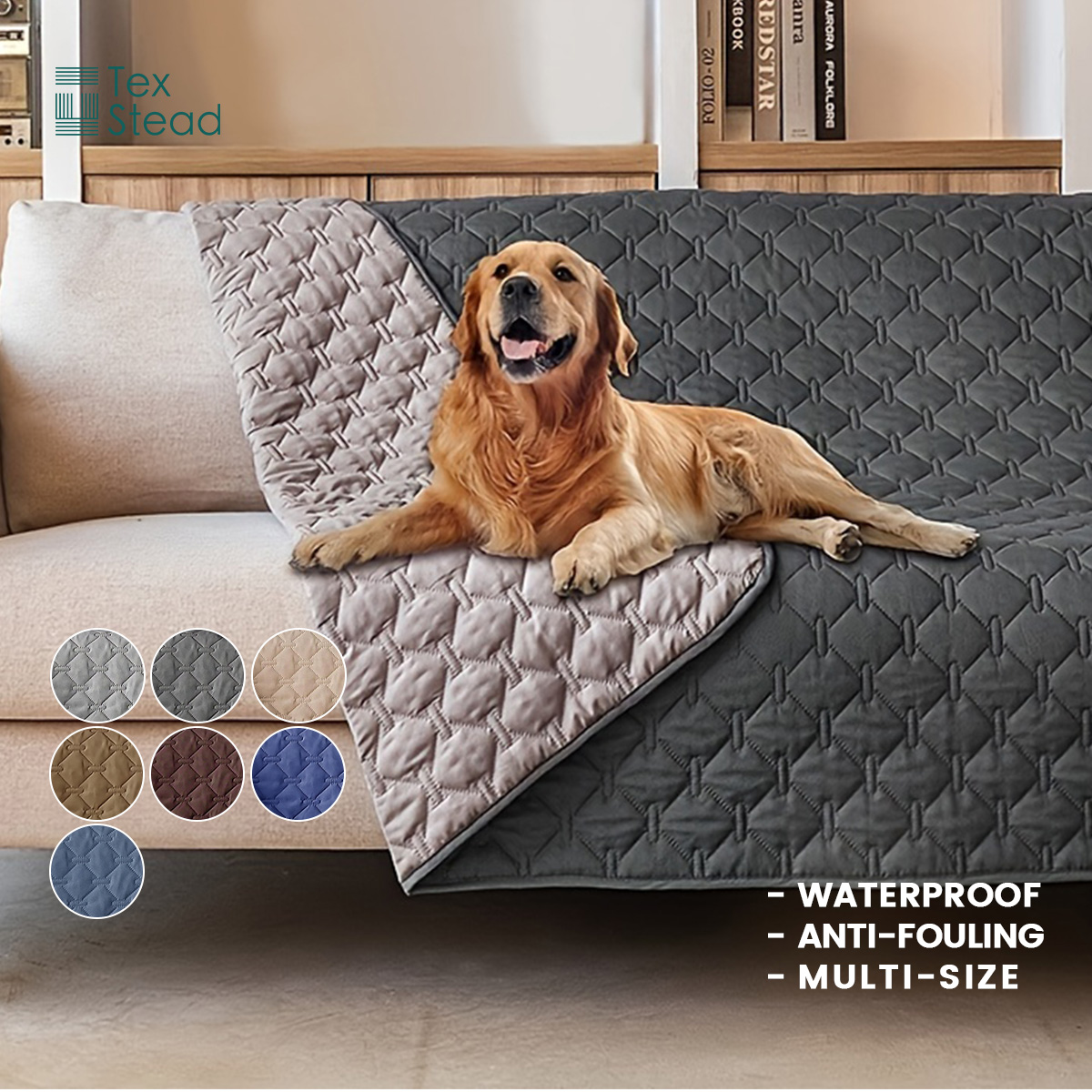 Mattress Protector Waterproof - Dikke omkeerbare huisdierenmatras, antislip wasbare hondenmat,