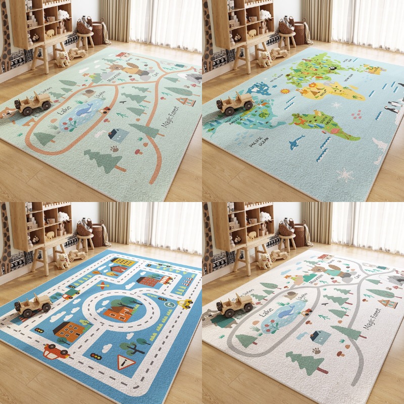 Home Textiles City - Educatieve kinderkleedcollectie: wereldkaart, stads- en magische