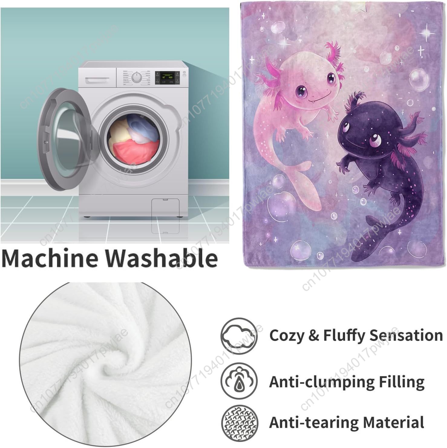 Axolotl Deken Schattig Axolotl - Home Textiles & Furnishings recensie en prijs