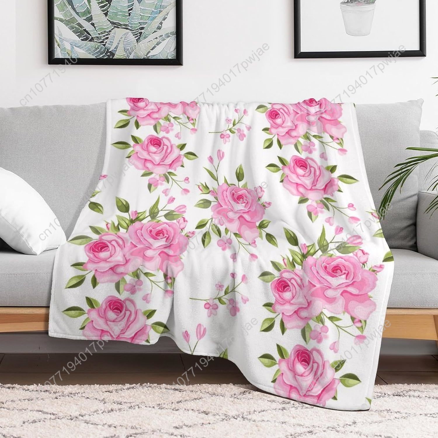 Roze bloem gooien deken bloeme - Home Textiles & Furnishings recensie en prijs