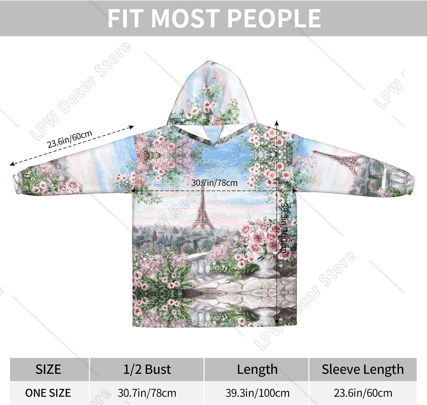 Tower Paris Print Dekenhoodies - Home Textiles Paris recensie en prijs